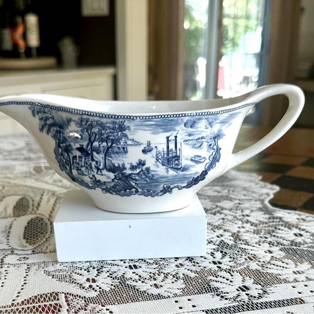 Johnson Bros.gravy boat “ low water in the Mississippi “